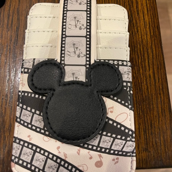Loungefly Handbags - Loungefly Black and White Mickey Mouse Card Holder